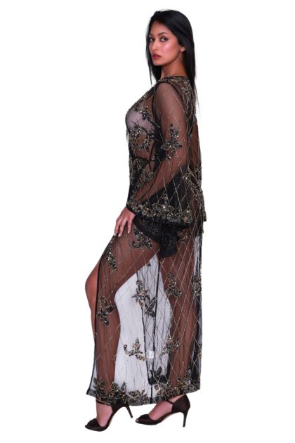 Ivy Embellished Kimono Sleeve Dress