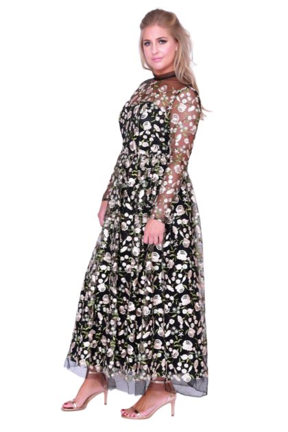 Sophia Floral Embroidered Maxi Dress