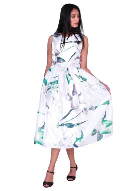 Lottie Floral Print Midi Dress