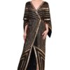 Cleopatra Batwing Sleeve Embellished Maxi Dress
