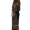 Cleopatra Batwing Sleeve Embellished Maxi Dress