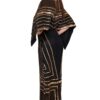 Cleopatra Batwing Sleeve Embellished Maxi Dress