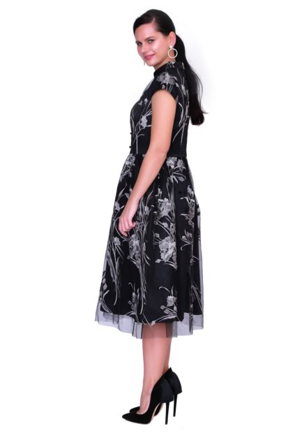 Keira Lace Floral Midi Dress