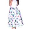 IMG 4397 Tara Floral High Waisted Midi Skirt