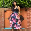 image00021 Jasmine Floral High Waisted Midi Skirt