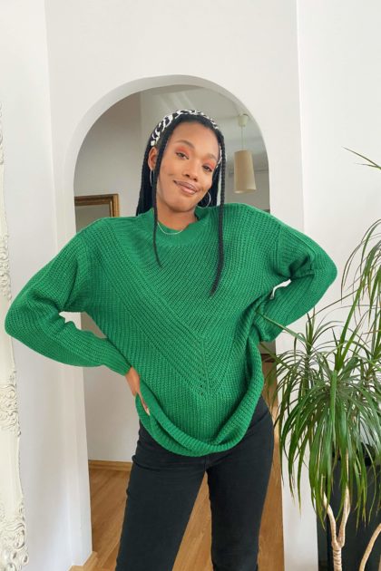 Megan Oversized Green Jumper
