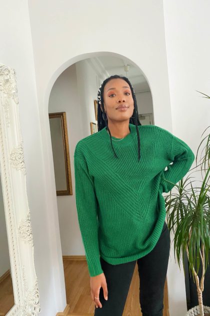 Megan Oversized Green Jumper