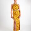 Zara Embellished Maxi Dress in Yellow
