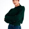 Damn Good Thing00302 Margo Green Cropped Comfortable Jumper