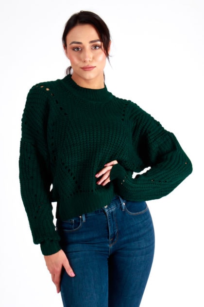 Margo Green Cropped Comfortable Jumper