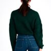 Damn Good Thing00309 Margo Green Cropped Comfortable Jumper