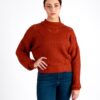 Mia Red Comfortable Cropped Jumper