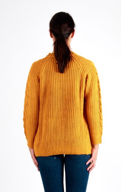 Millie Cheerful Mustard Yellow Knit Cardigan